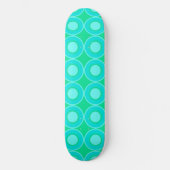 Blauwgroen donuts met vulling op munt persoonlijk skateboard (Voorkant)