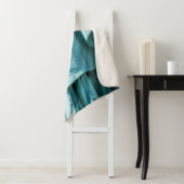 Blauwgroen dop sherpa deken (In situ)