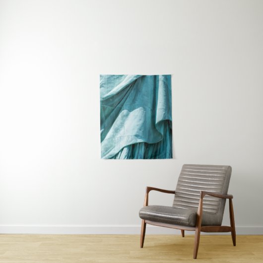 Blauwgroen dop wandkleed (In situ)