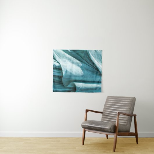 Blauwgroen dop wandkleed (In Situ (horizontaal))