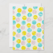 Blauwgroen Dotty gender-neutrale Baby shower Uitno Kaart (Achterkant)