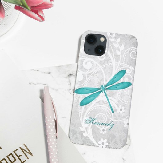 Blauwgroen Dragonfly aangepast iPhone X-hoesje Case-Mate iPhone Case