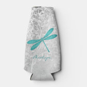 Blauwgroen Dragonfly - Aangepaste flessenkoeler Flesjeskoeler (Voorkant)