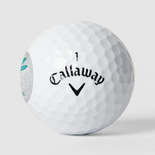 Blauwgroen Dragonfly - Aangepaste Golf Balls Golfballen (Logo)