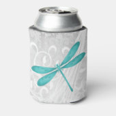 Blauwgroen Dragonfly - Aangepaste Koelbox Blikjeskoeler (Blikje Achterkant)