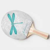 Blauwgroen Dragonfly Aangepaste pingpongpeddel Tafeltennisbatje (Zijkant)