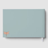 Blauwgroen dragonfly bruiloft gastenboek (Achterkant)