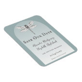 Blauwgroen dragonfly bruiloft magneet (Rechterzijde)