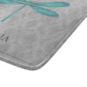 Blauwgroen Dragonfly Damask Snijplank (Hoek)