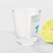 Blauwgroen Dragonfly - Gepersonaliseerd heet glas (Links)