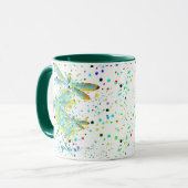 Blauwgroen Dragonfly-gepersonaliseerde koffie-Mok Mok (Voorkant links)