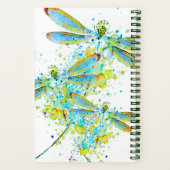 blauwgroen Dragonfly-journaal Notitieboek (Achterkant)