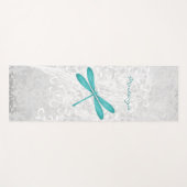 Blauwgroen Dragonfly Persoonlijke Yoga Mat (Voorkant (horizontaal))