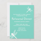 Blauwgroen dragonfly repesial Dinner Kaart (Voorkant)