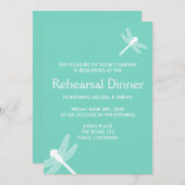 Blauwgroen dragonfly repesial Dinner Kaart (Voorkant / Achterkant)