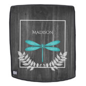 Blauwgroen Dragonfly Rustic - Aangepaste rugzak Rugtassen (Verwijderbaar gezicht)