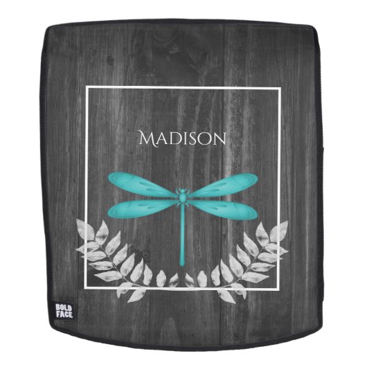 Blauwgroen Dragonfly Rustic - Aangepaste rugzak Rugtassen (Verwijderbaar gezicht)