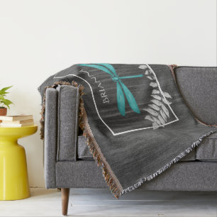 Blauwgroen Dragonfly Rustic - Aangepaste schroefdo Deken
