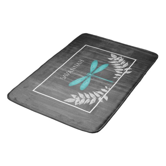 Blauwgroen Dragonfly Rustic Specialized Bath Mat (Gekanteld)