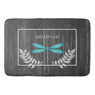 Blauwgroen Dragonfly Rustic Specialized Bath Mat