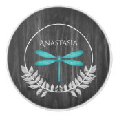 Blauwgroen Dragonfly Rustic Specialized Ceramic Kn Keramische Knop (Voorkant)