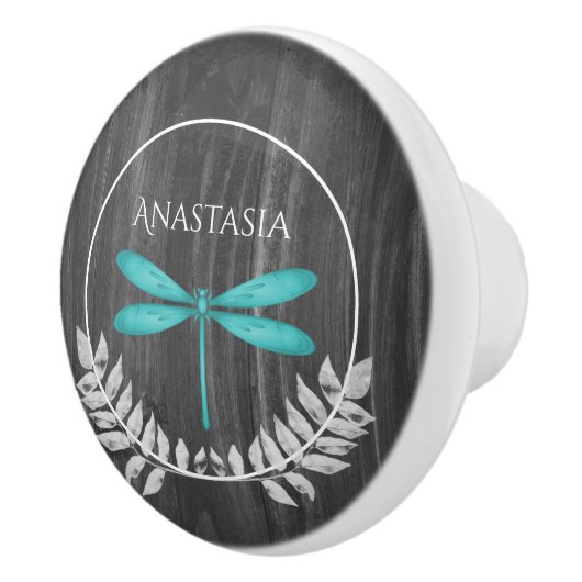 Blauwgroen Dragonfly Rustic Specialized Ceramic Kn Keramische Knop (Rechts)