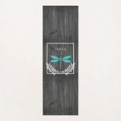 Blauwgroen Dragonfly Rustic Yoga Mat (Voorkant)