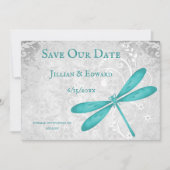 Blauwgroen Dragonfly slaat de datum op Aankondiging (Voorkant)