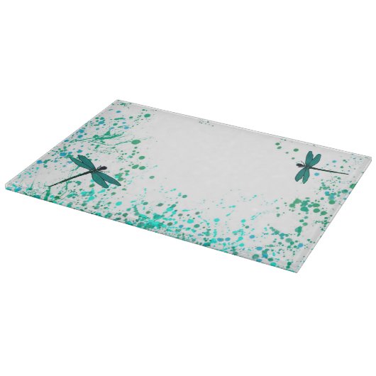 Blauwgroen Dragonfly-snijkaart Snijplank (Hoek)