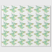 Blauwgroen Dragonfly-spier Cadeaupapier (Vlak)