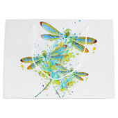 Blauwgroen Dragonfly-spier Groot Cadeauzakje (Voorkant)