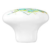 Blauwgroen Dragonfly-spier Keramische Knop (Zijkant)