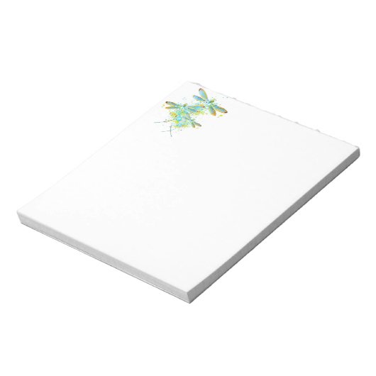 Blauwgroen Dragonfly-spier Notitieblok (Linkerzijde)