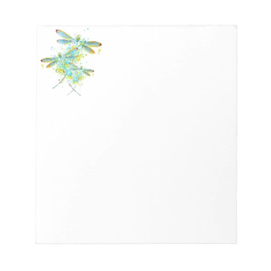 Blauwgroen Dragonfly-spier Notitieblok (Voorkant)