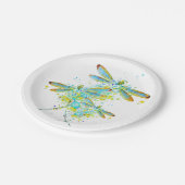 Blauwgroen Dragonfly-spier Papieren Bordje (Gekanteld)