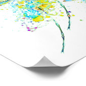 Blauwgroen Dragonfly-spier Poster (Hoek)