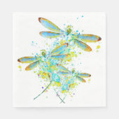 Blauwgroen Dragonfly-spier Servet (Voorkant)