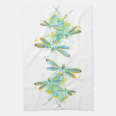 Blauwgroen Dragonfly-spier Theedoek (Verticaal)
