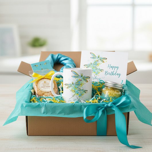 Blauwgroen Dragonfly-splaatstgenoemden gepersonali Koffiemok