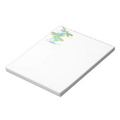 Blauwgroen Dragonfly-splaatstgenoemden gepersonali Notitieblok (Linkerzijde)