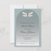 Blauwgroen Dragonfly-Vrijgezellenfeest Kaart (Voorkant)