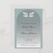 Blauwgroen Dragonfly-Vrijgezellenfeest Kaart (Voorkant / Achterkant)