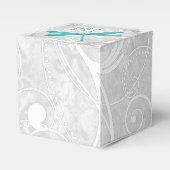 Blauwgroen Dragonfly Weddenbox Bedankdoosjes (Voorkant Zijde)