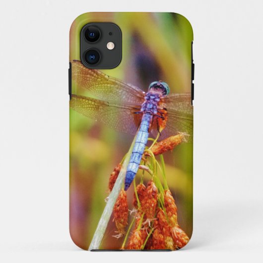 Blauwgroen dragonvlieg op rand Case-Mate iPhone case (Achterkant)