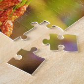 Blauwgroen dragonvlieg op rand legpuzzel (Zijkant)