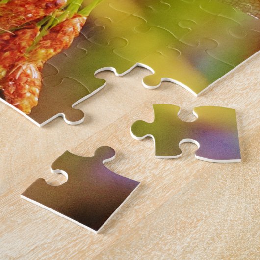 Blauwgroen dragonvlieg op rand legpuzzel (Zijkant)