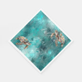 Blauwgroen Dream Zee Schildpadden Servet (Hoek)