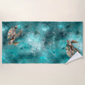 Blauwgroen Dream Zee Schildpadden Strandlaken (Voorkant)