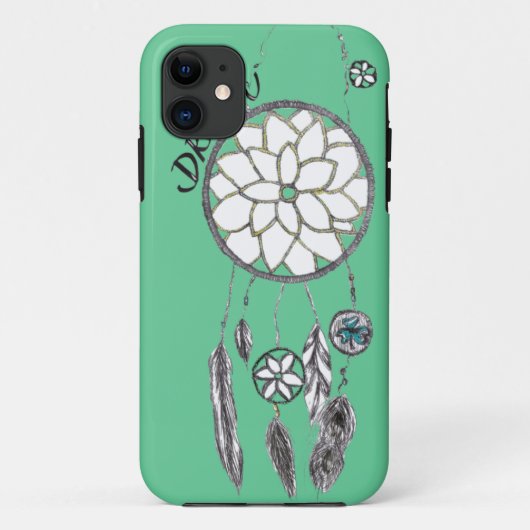 Blauwgroen DreamCatcher iPhone 5 Hoesje (Achterkant)