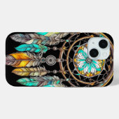 Blauwgroen Dreamcatcher Mystical Boho Feathers en  Case-Mate iPhone Case (Achterkant (horizontaal))